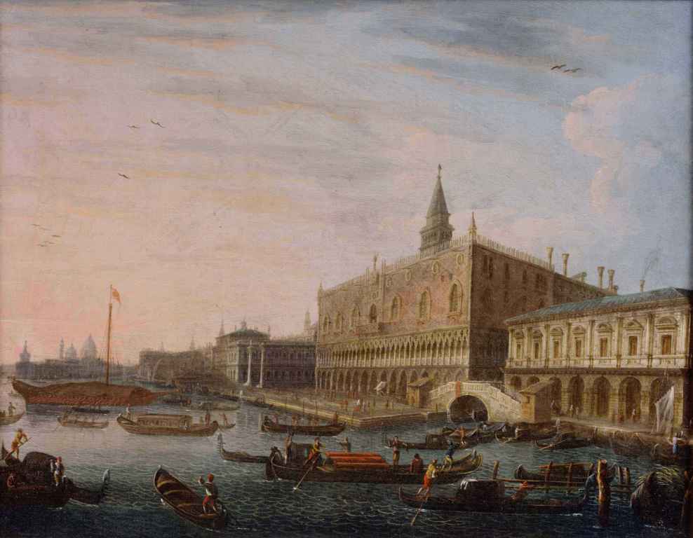 Pietro Bellotti, Il Molo verso ovest con il Palazzo Ducale