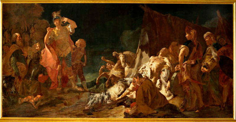 Giambattista Piazzetta Alessandro davanti al cadavere di Dario Venezia, Ca’ Rezzonico, Museo del Settecento Veneziano